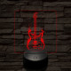 Lángoló gitár 7 színű valósághű 3D led lámpa