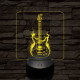 Lángoló gitár 7 színű valósághű 3D led lámpa