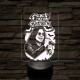 Ozzy emléklámpa 3D led 7 színben világító