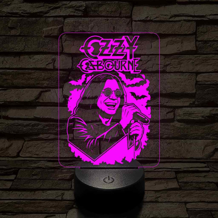 Ozzy emléklámpa 3D led 7 színben világító