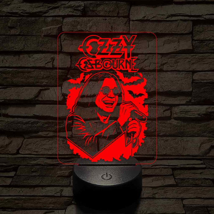 Ozzy emléklámpa 3D led 7 színben világító