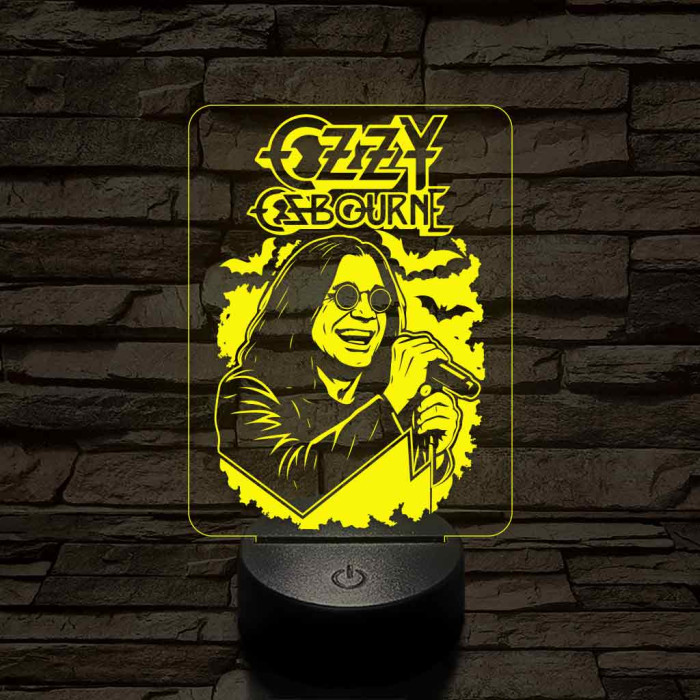 Ozzy emléklámpa 3D led 7 színben világító