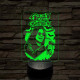 Ozzy emléklámpa 3D led 7 színben világító