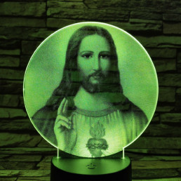 Jézus Krisztus  7 színű valósághű 3D led lámpa