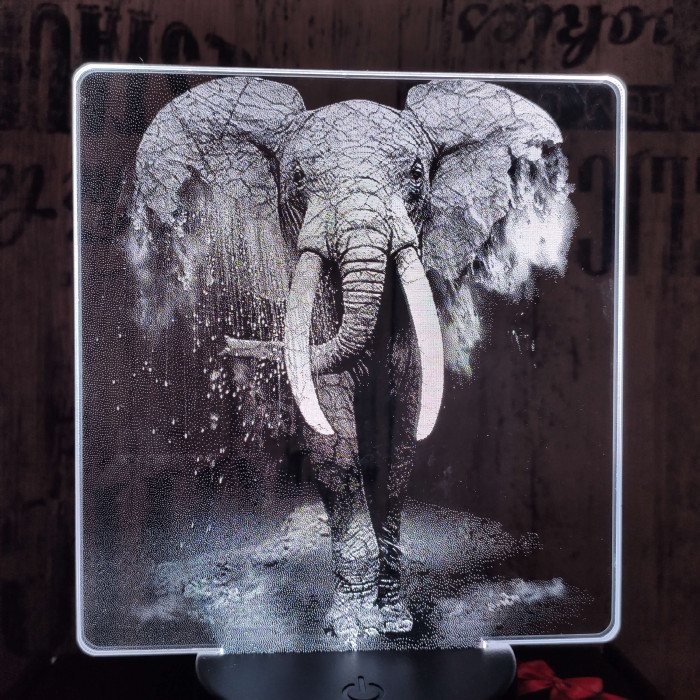 Elefánt 7 színű valósághű 3D led lámpa