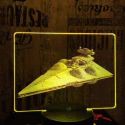 Birodalmi romboló 7 színű valósághű 3D led lámpa