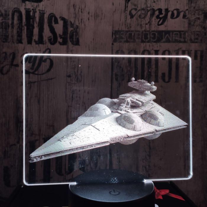 Birodalmi romboló 7 színű valósághű 3D led lámpa