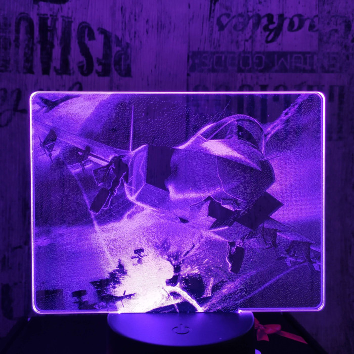 Vadászrepülőgép 7 színű valósághű 3D led lámpa