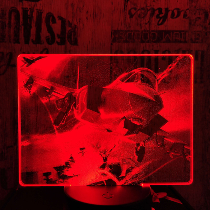 Vadászrepülőgép 7 színű valósághű 3D led lámpa