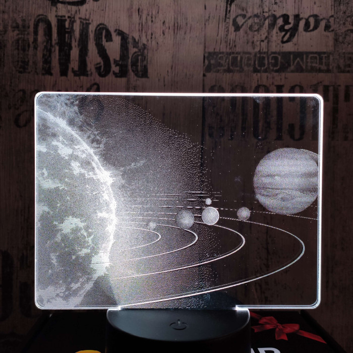 Naprendszer 7 színű valósághű 3D led lámpa