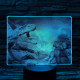 Tyrannosaurus Rex 7 színű valósághű 3D led lámpa