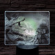Tyrannosaurus Rex 7 színű valósághű 3D led lámpa