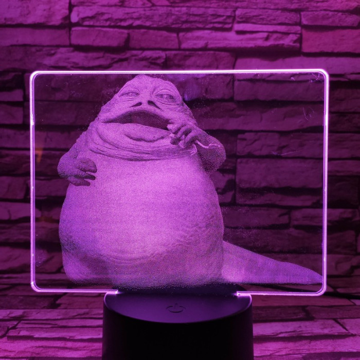 Jabba 7 színű valósághű 3D led lámpa