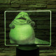 Jabba 7 színű valósághű 3D led lámpa