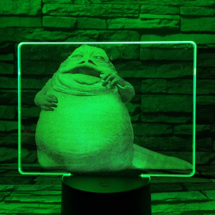 Jabba 7 színű valósághű 3D led lámpa