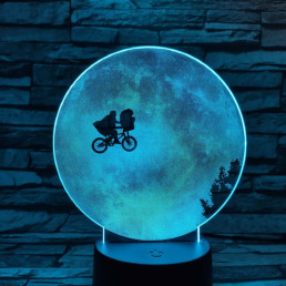 Hold biciklis 7 színű valósághű 3D led lámpa