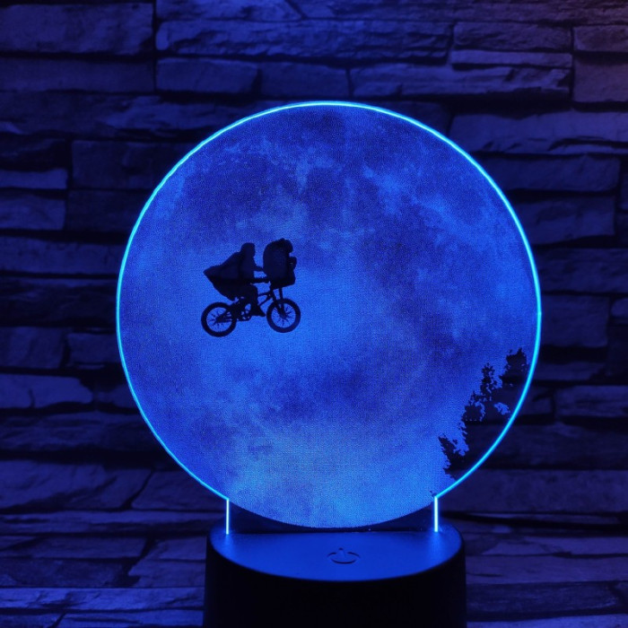 Hold biciklis 7 színű valósághű 3D led lámpa