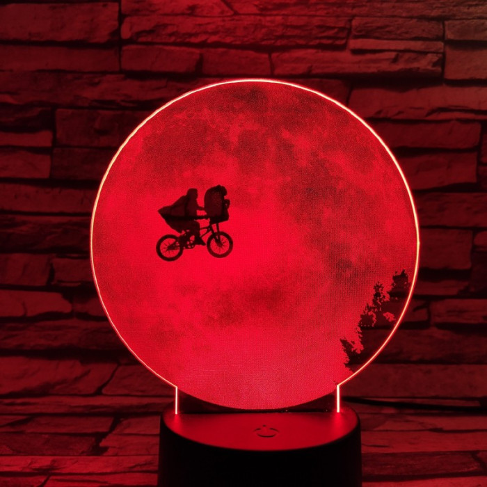 Hold biciklis 7 színű valósághű 3D led lámpa