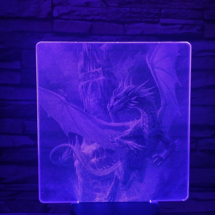 Repülő Sárkány 7 színű valósághű 3D led lámpa