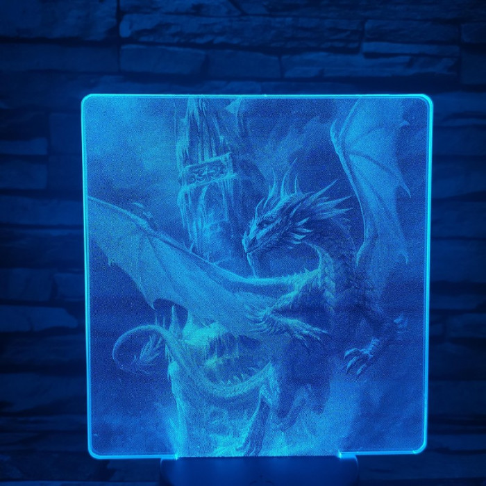 Repülő Sárkány 7 színű valósághű 3D led lámpa