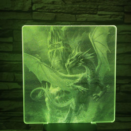 Repülő Sárkány 7 színű valósághű 3D led lámpa