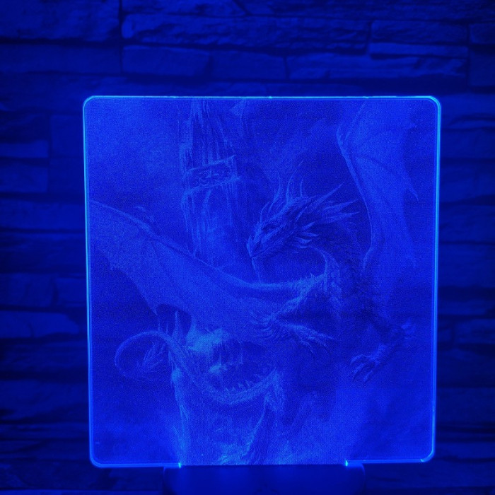 Repülő Sárkány 7 színű valósághű 3D led lámpa