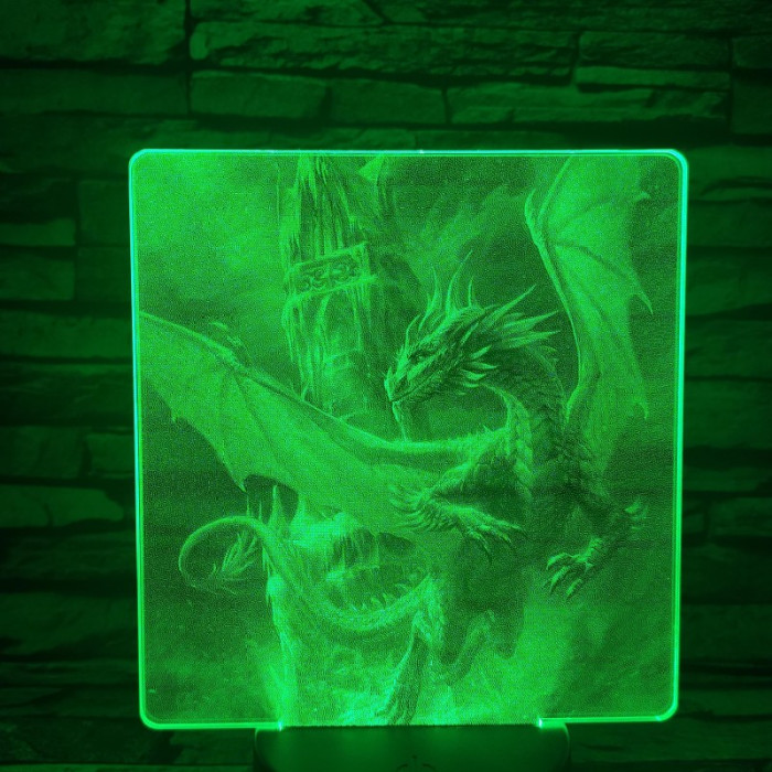 Repülő Sárkány 7 színű valósághű 3D led lámpa