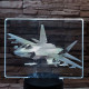 Vadászrepülőgép 7 színű valósághű 3D led lámpa