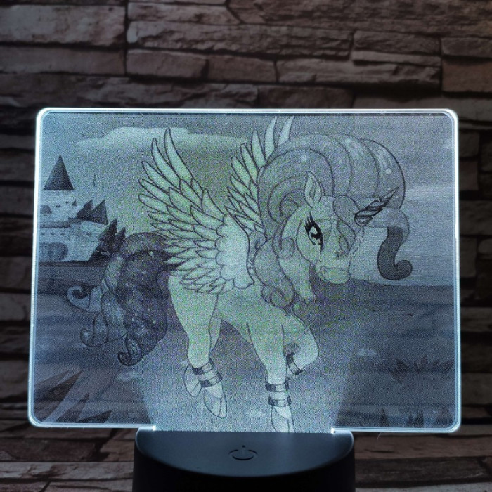 Pegazus 7 színű valósághű 3D led lámpa