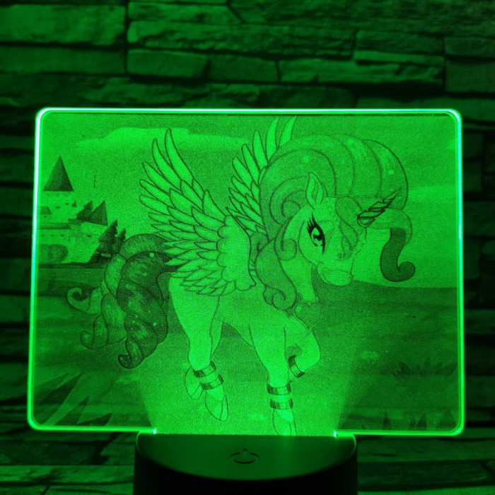 Pegazus 7 színű valósághű 3D led lámpa