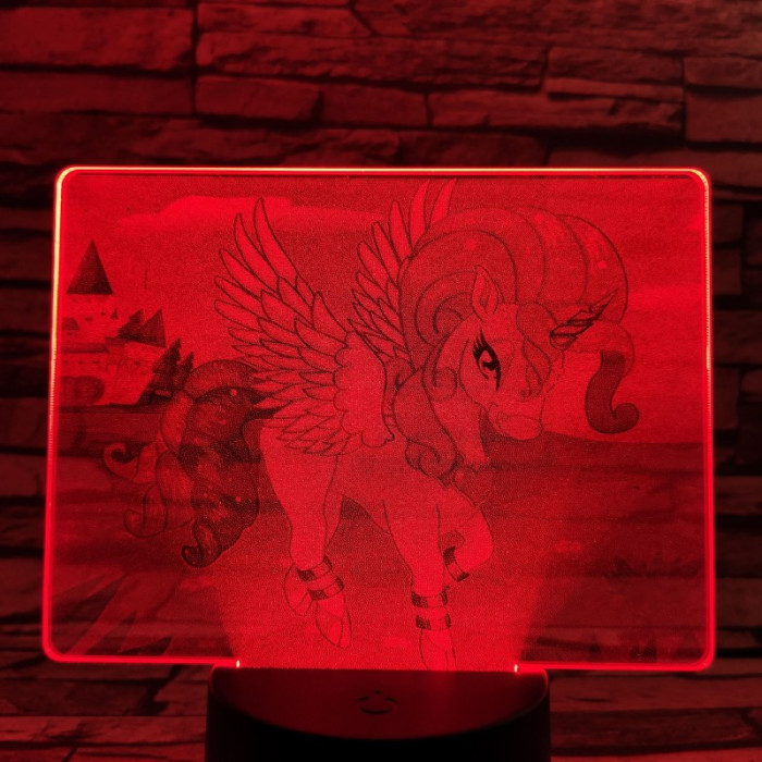 Pegazus 7 színű valósághű 3D led lámpa