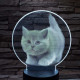 Kis cica 7 színű valósághű 3D led lámpa