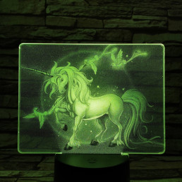 Unikornis 7 színű valósághű 3D led lámpa