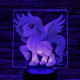 Kicsi pegazus 7 színű valósághű 3D led lámpa