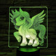 Kicsi pegazus 7 színű valósághű 3D led lámpa