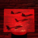 Harci vadászgépek 7 színű valósághű 3D led lámpa