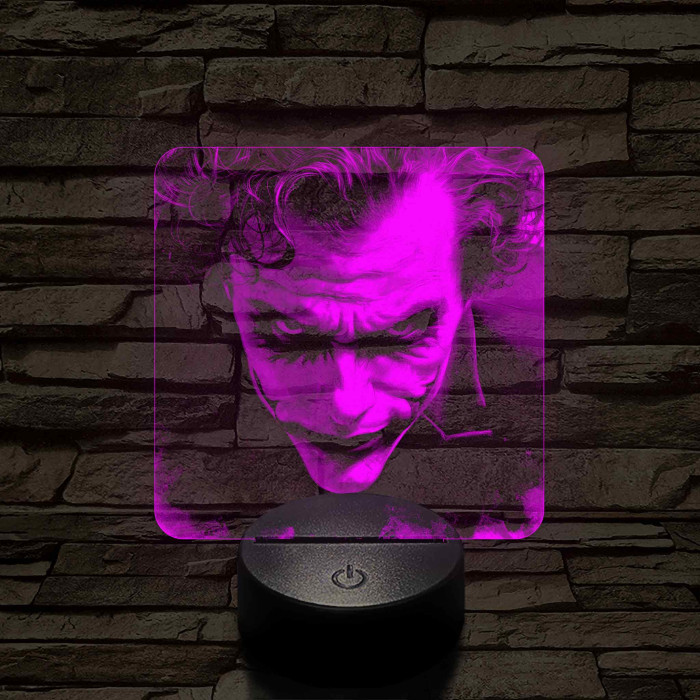 Joker 7 színű valósághű 3D led lámpa
