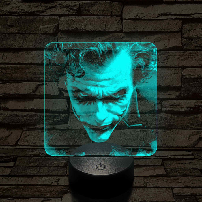 Joker 7 színű valósághű 3D led lámpa