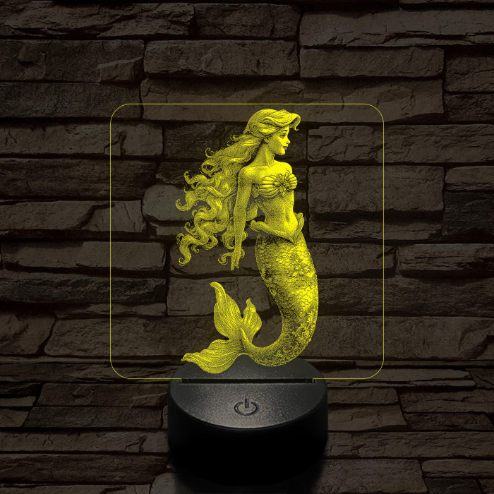 Hableány  7 színű valósághű 3D led lámpa