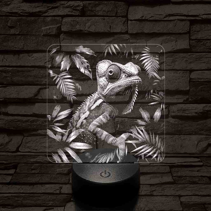 Kaméleon 7 színű valósághű 3D led lámpa