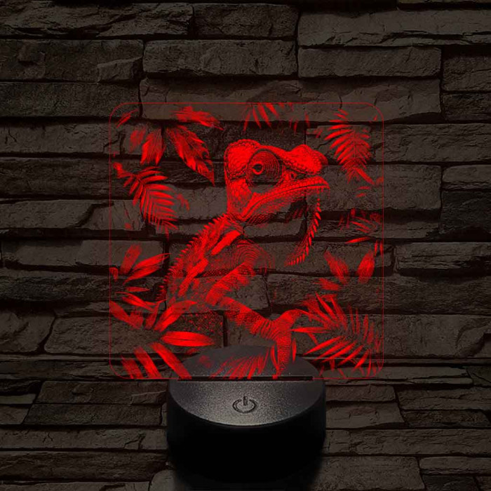 Kaméleon 7 színű valósághű 3D led lámpa