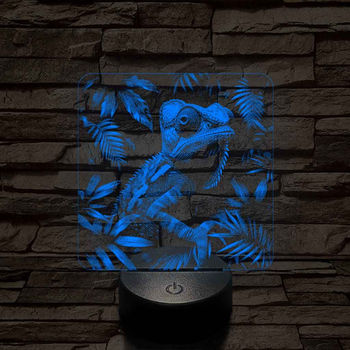 Kaméleon 7 színű valósághű 3D led lámpa