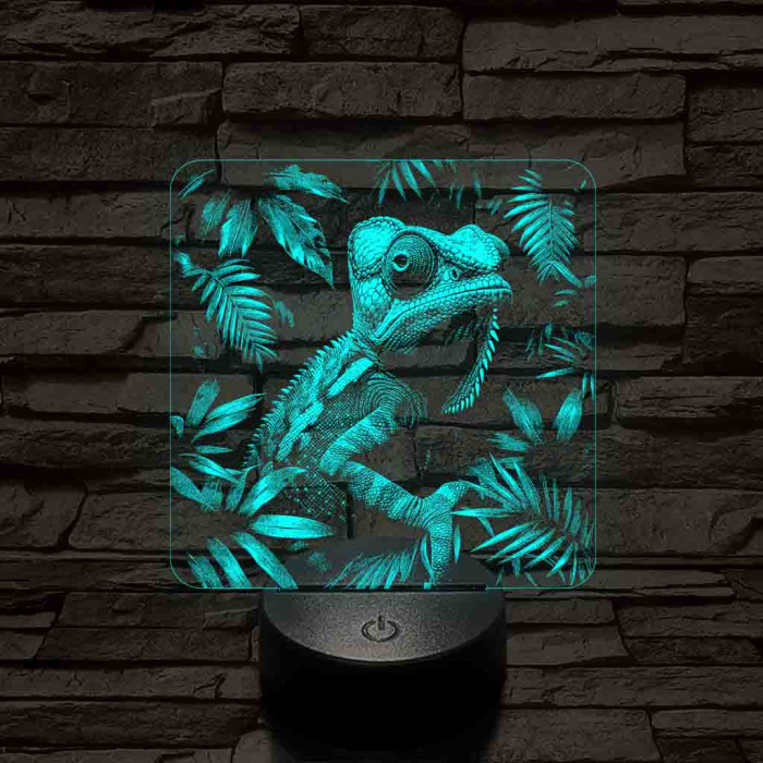 Kaméleon 7 színű valósághű 3D led lámpa