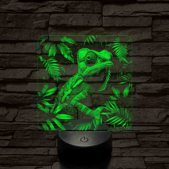 Kaméleon 7 színű valósághű 3D led lámpa