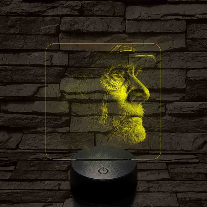 Öreg 7 színű valósághű 3D led lámpa