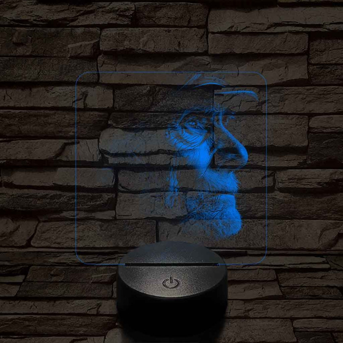 Öreg 7 színű valósághű 3D led lámpa