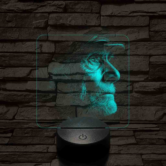 Öreg 7 színű valósághű 3D led lámpa