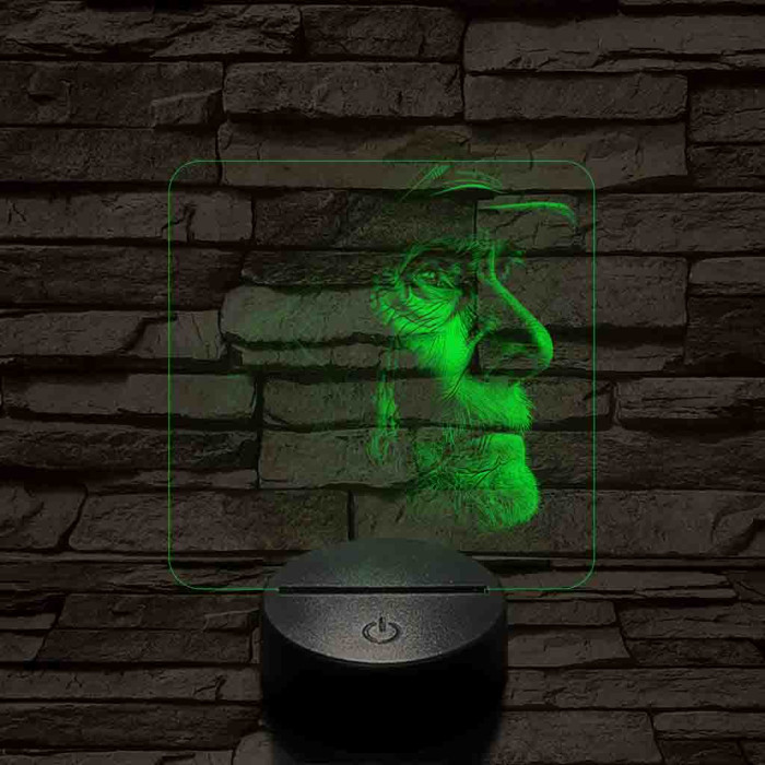 Öreg 7 színű valósághű 3D led lámpa