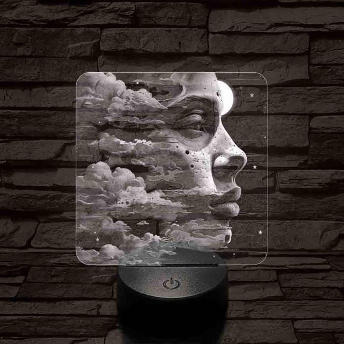 Égi tudat 7 színű valósághű 3D led lámpa