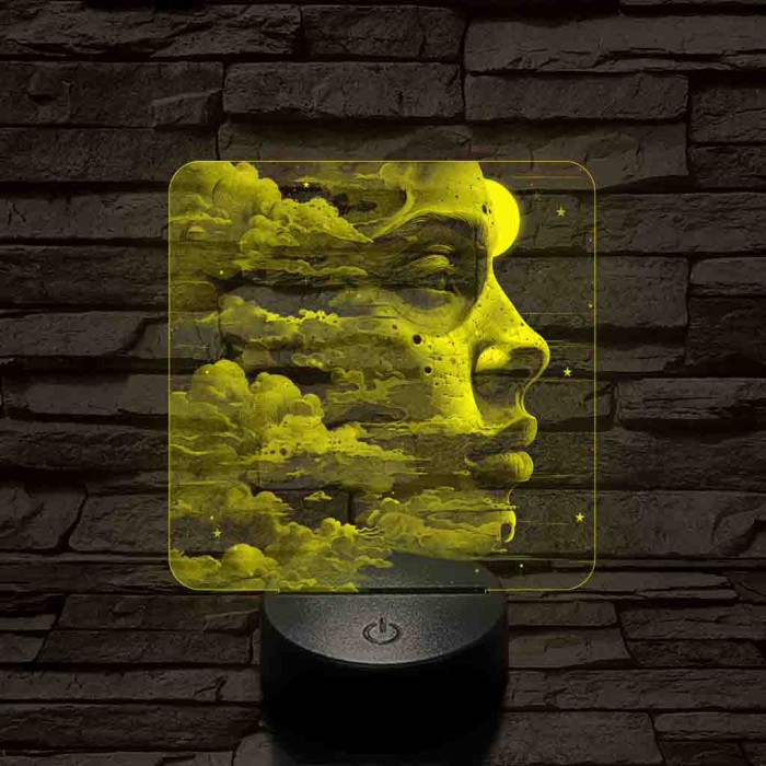 Égi tudat 7 színű valósághű 3D led lámpa